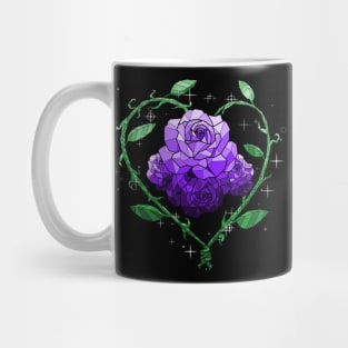 Purple Crystal Flower Mug